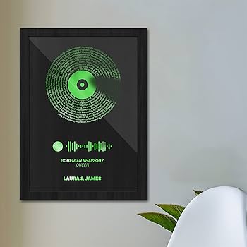 Custom Metallic Foil Song Lyrics Print
