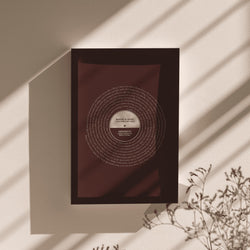 Custom Metallic Foil Song Lyrics Print
