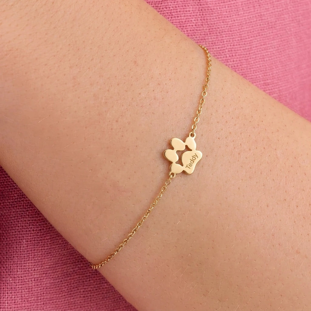Custom Paw Name Bracelet