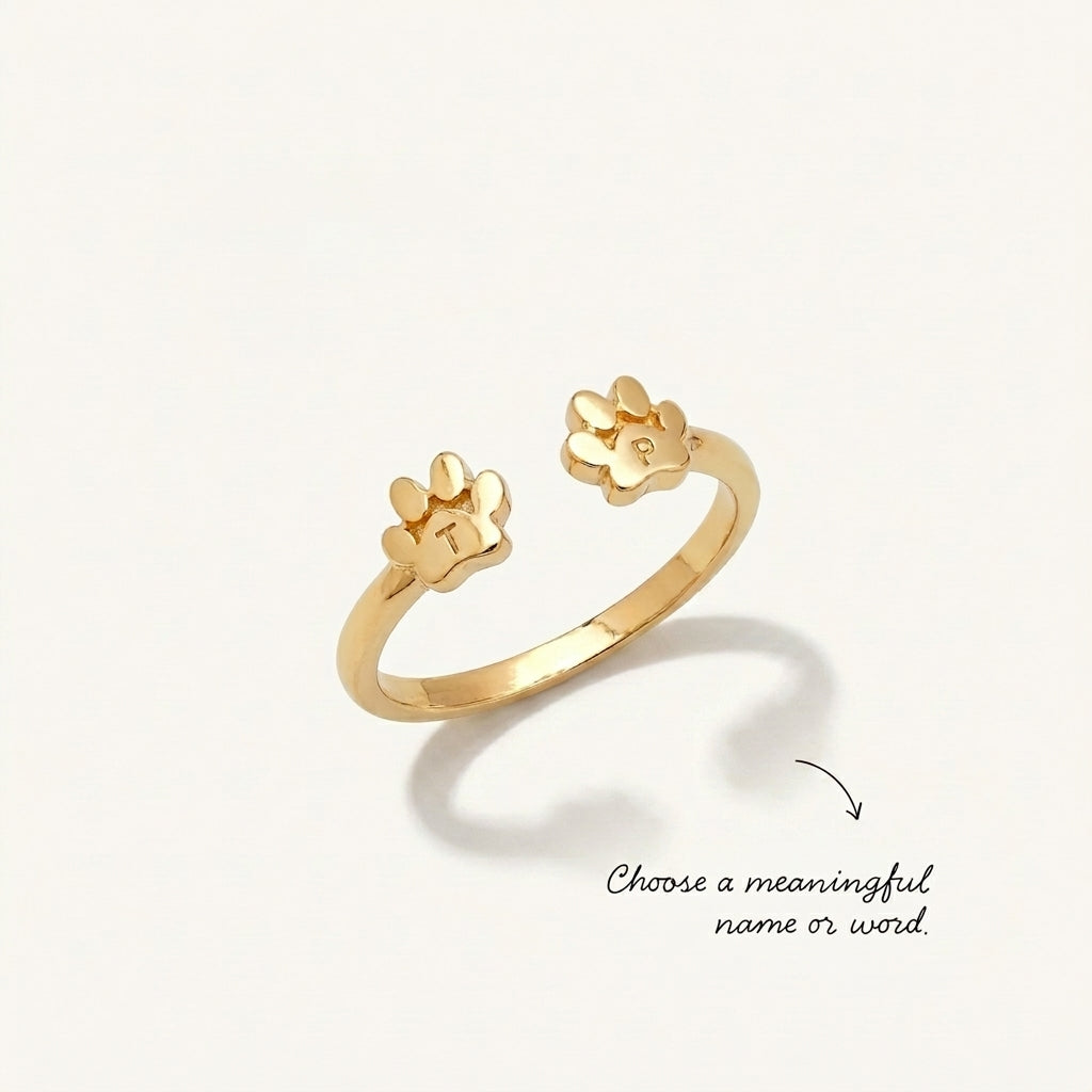 Custom Pet Initial Ring