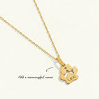 Custom Paw Name Necklace